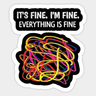 i'm fine line art Sticker